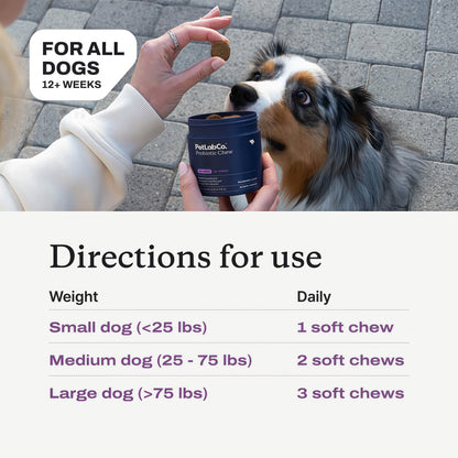PetLab Co. Probiotic Chews for Dogs, 30 Soft Chews,2-Pack